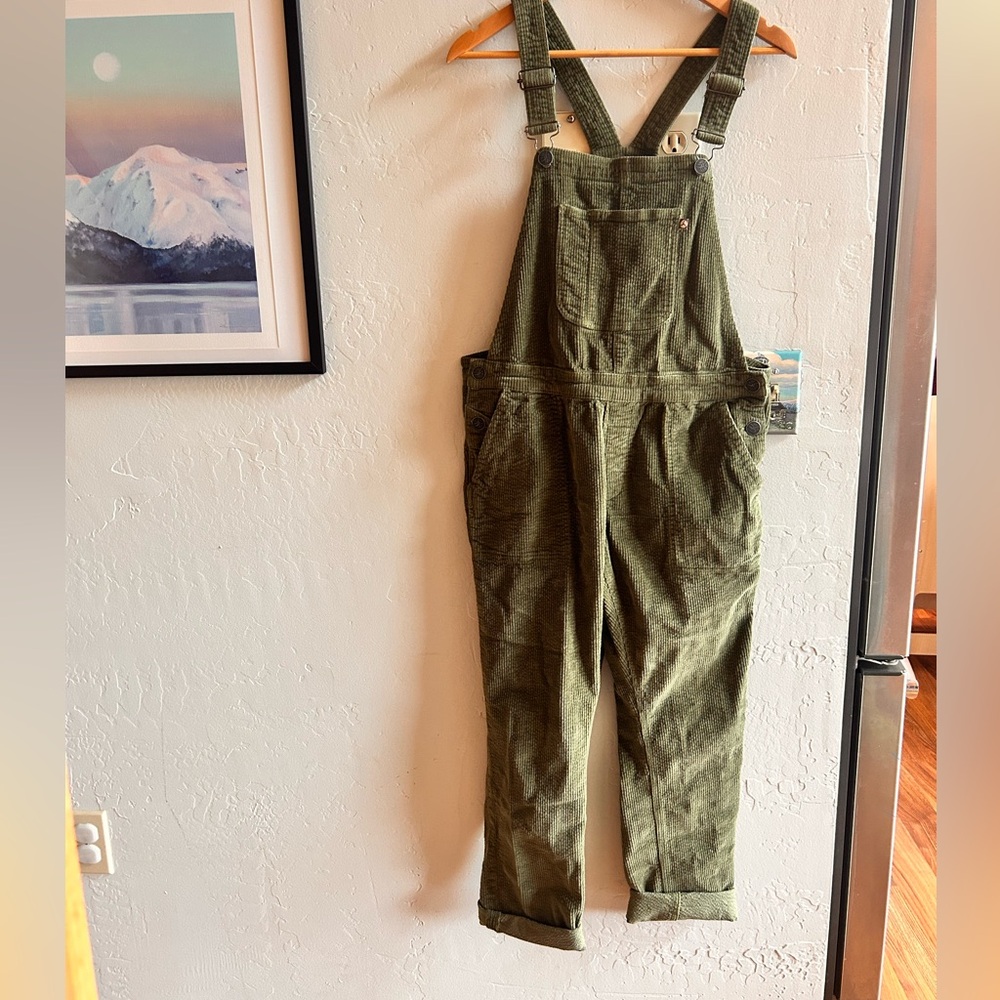Purnell Olive Green Corduroy Overalls - Picture 2 of 6